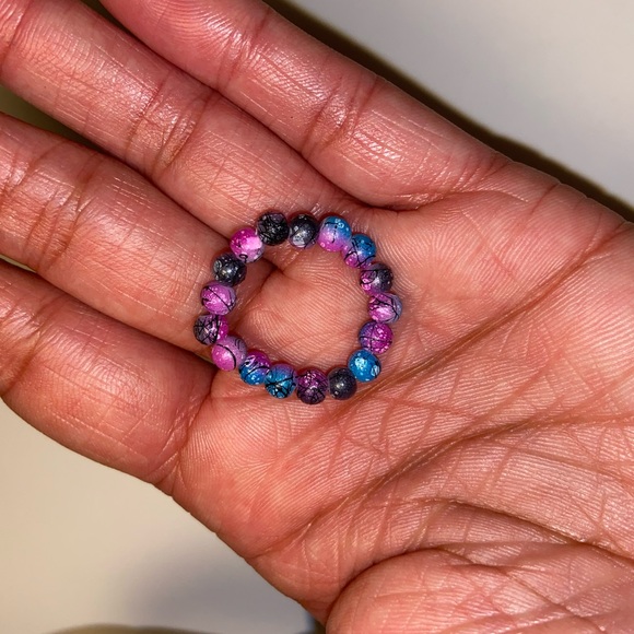 Handmade Glass Bead Ring - Picture 3 of 3